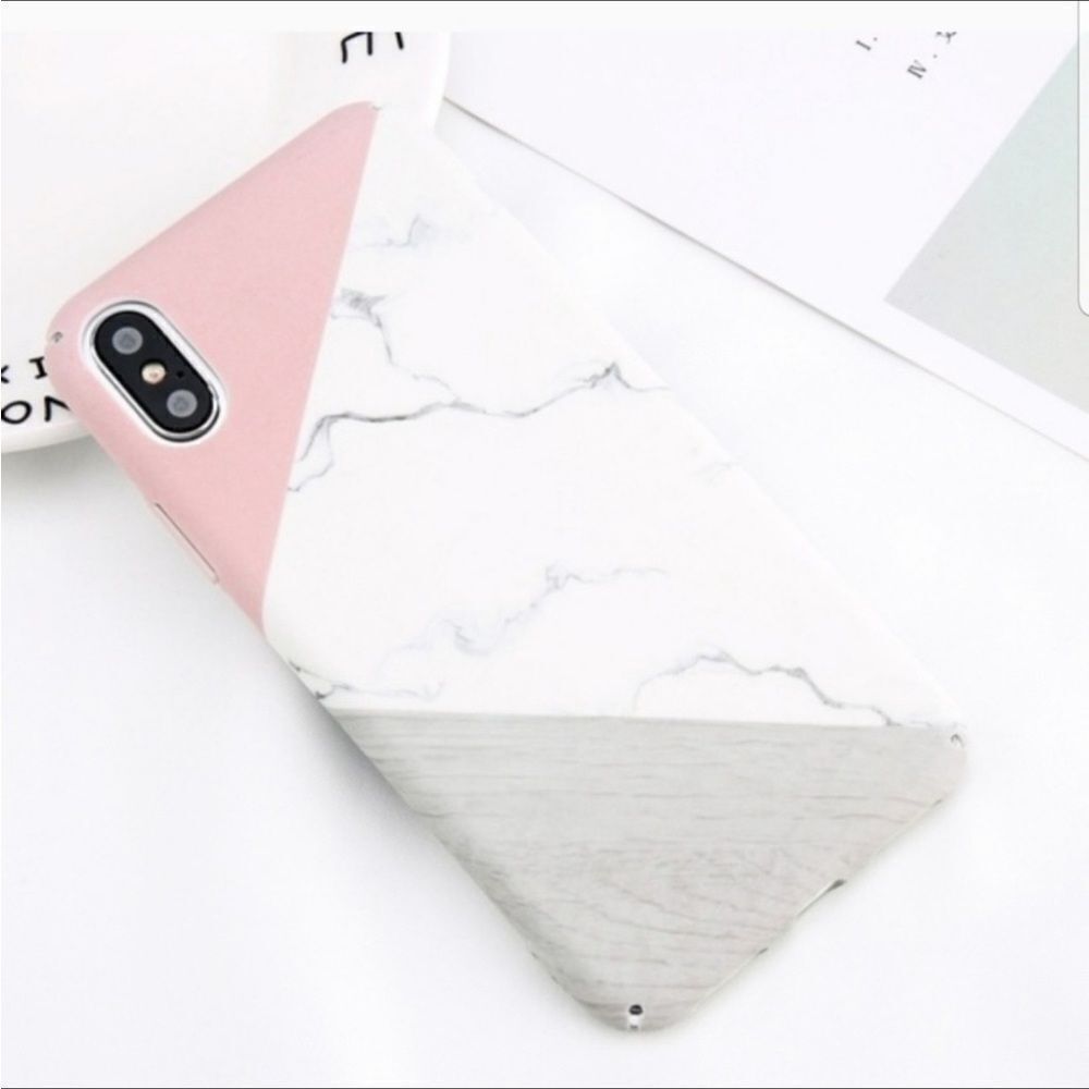 🎉Host Pick🎊Pink Marble Wood iPhone X Case
